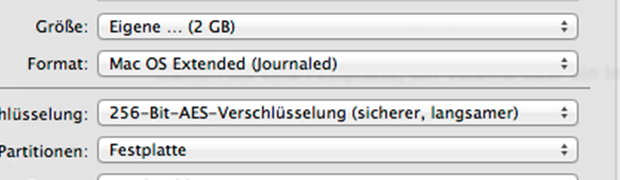 Verschlüsselte Ablage für Dateien unter OS X anlegen